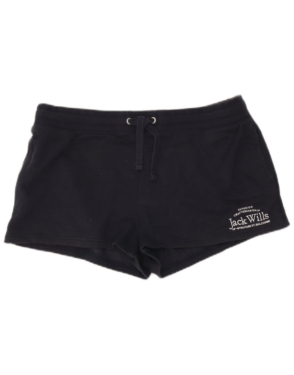 Jack Wills Damen Sportshorts UK 18 XL Marineblaue Baumwolle