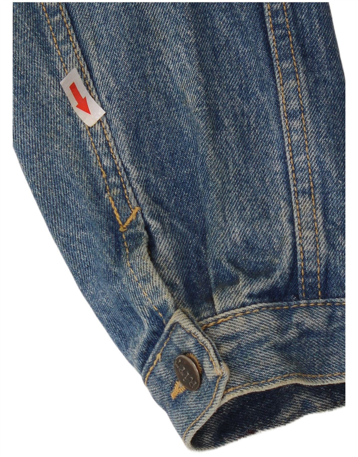 Ritt Herren Jeansjacke UK 40 Große blaue Baumwolle