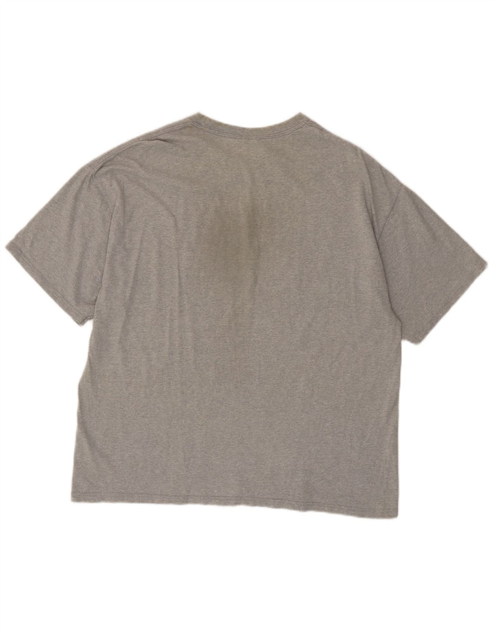 CHAMPION Herren-T-Shirt-Oberteil, groß, grau gesprenkelte Baumwolle