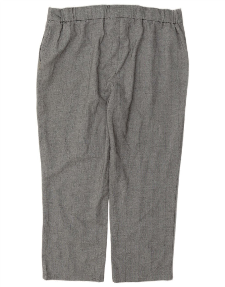 Marks & Spencer Damen-Hose, kurz geschnitten, UK 14, Größe L, W34, L24, Grau, Polyester