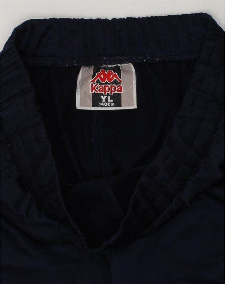 KAPPA Boys Tracksuit Trousers 9-10 Years XL Navy Blue Polyester | Vintage Kappa | Thrift | Second-Hand Kappa | Used Clothing | Messina Hembry 