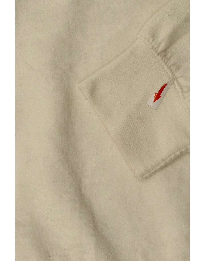 Zara Damen-Sweatshirt-Pullover UK 14 Mittelweißes Polyester