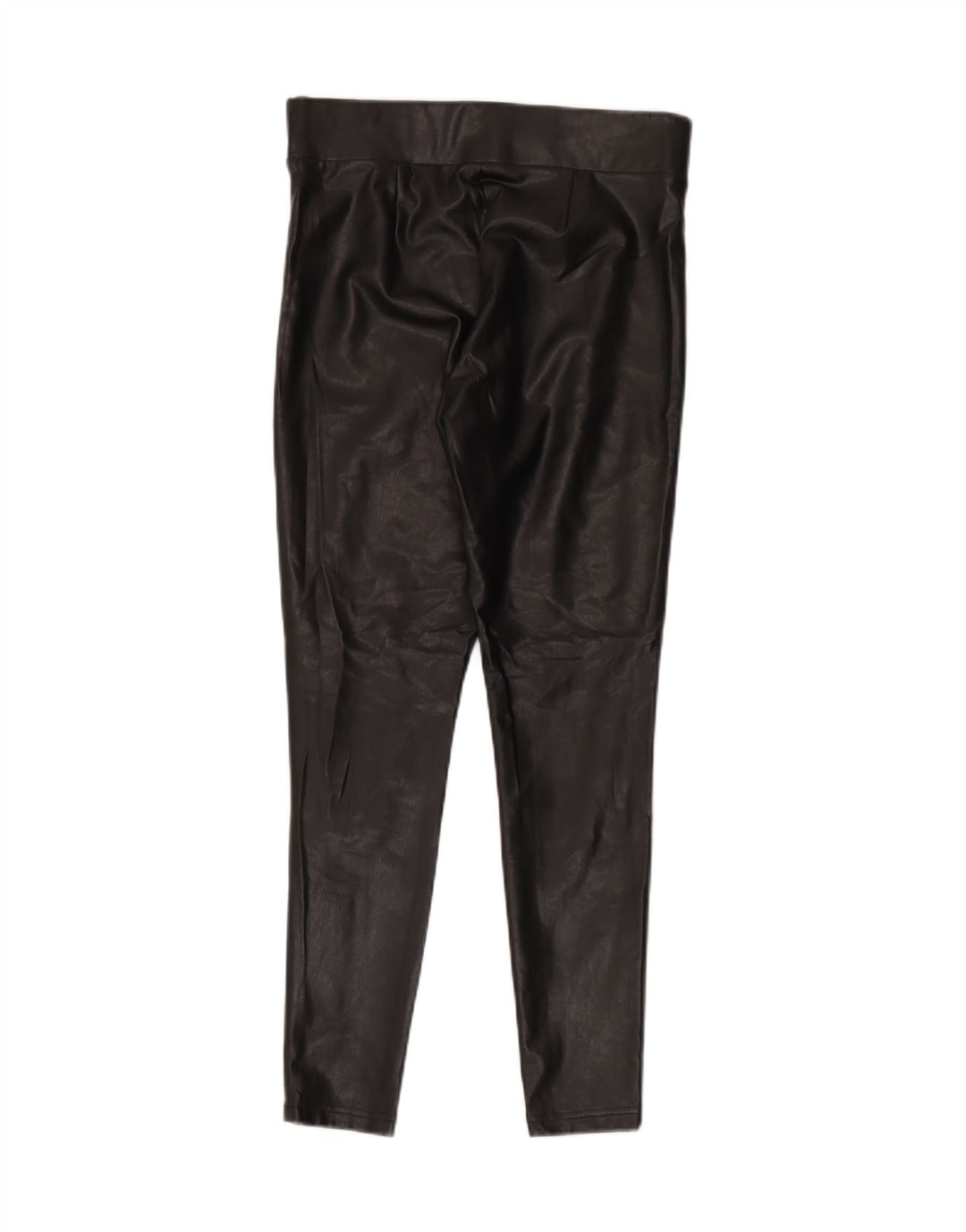 Marks & Spencer Damen-Leggings aus Kunstleder, UK 12, Mittelschwarz, Polyester