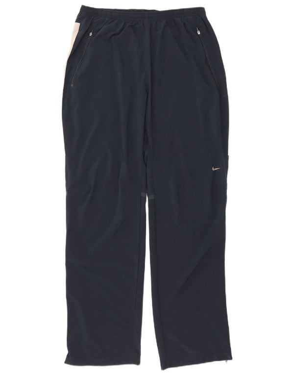 Nike Herren-Trainingshose XL, marineblaues Colourblock-Polyester