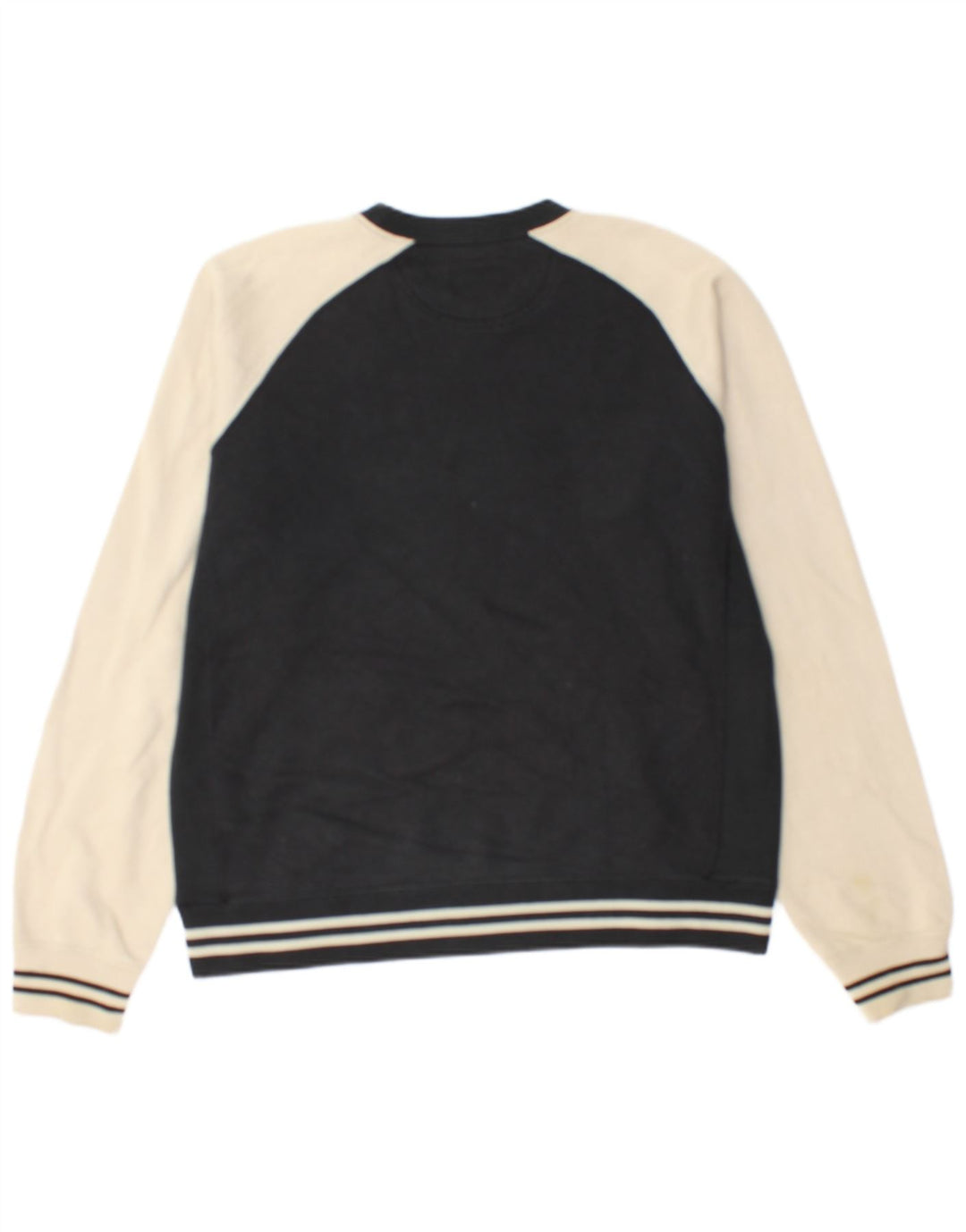Champion Herren Grafik-Sweatshirt-Pullover aus mittelschwarzer Colourblock-Baumwolle