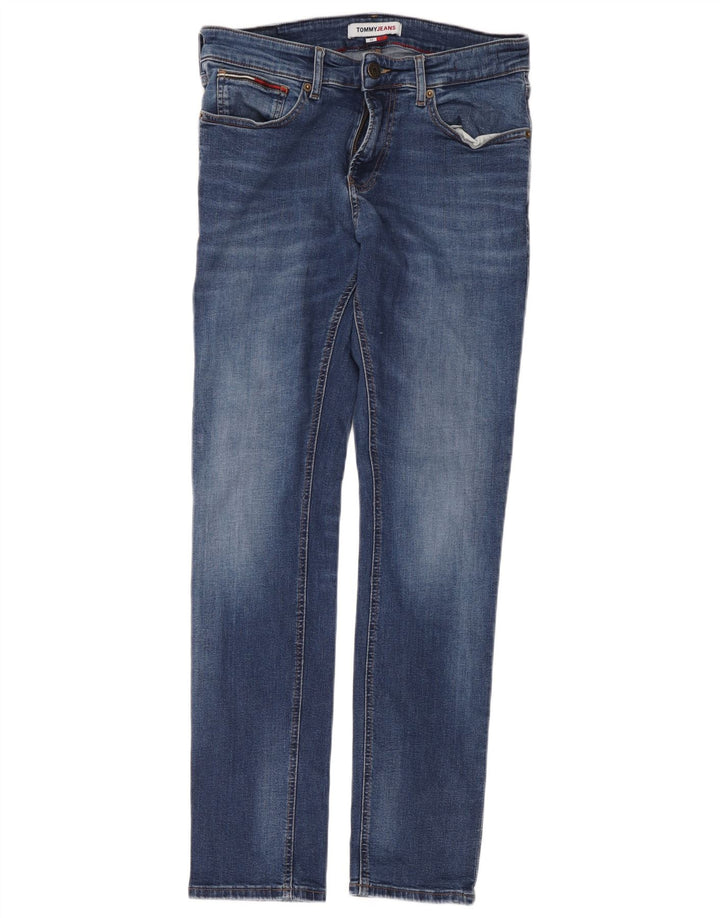 Tommy Hilfiger Herren Slim Jeans W32 L32 Blaue Baumwolle