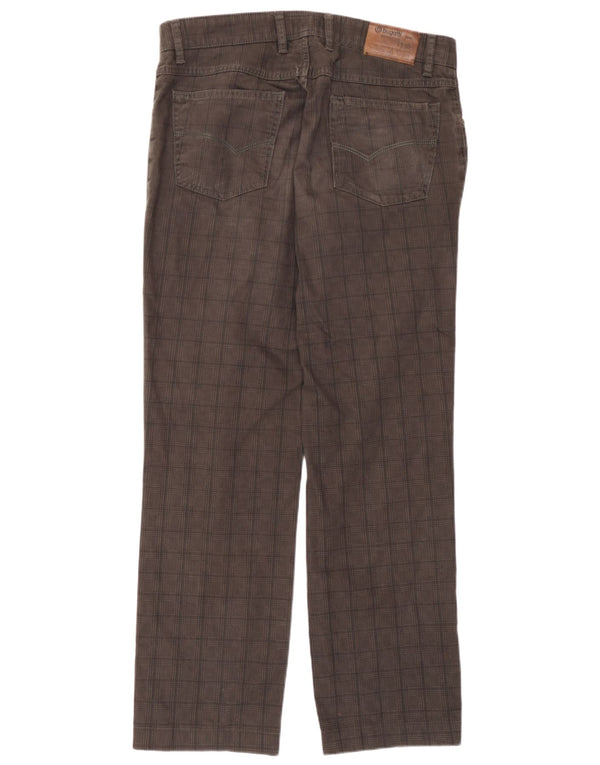 Bugatti Herren gerade Freizeithose IT 52 XL W36 L30 Grau Hahnentritt