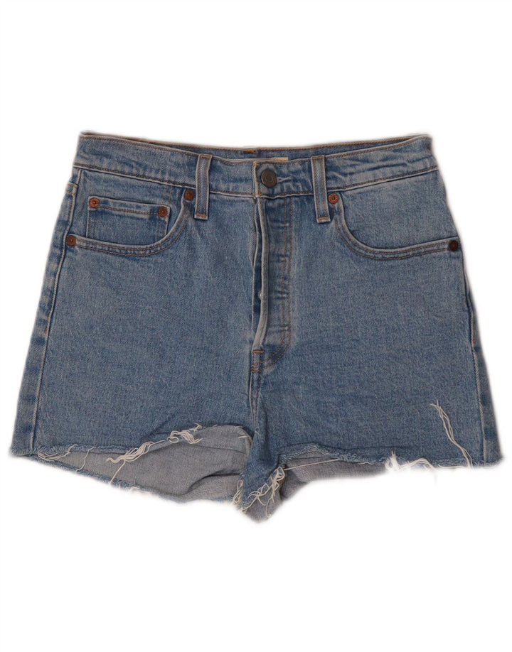 Levi's Damen Jeansshorts W28 mittelblaue Baumwolle