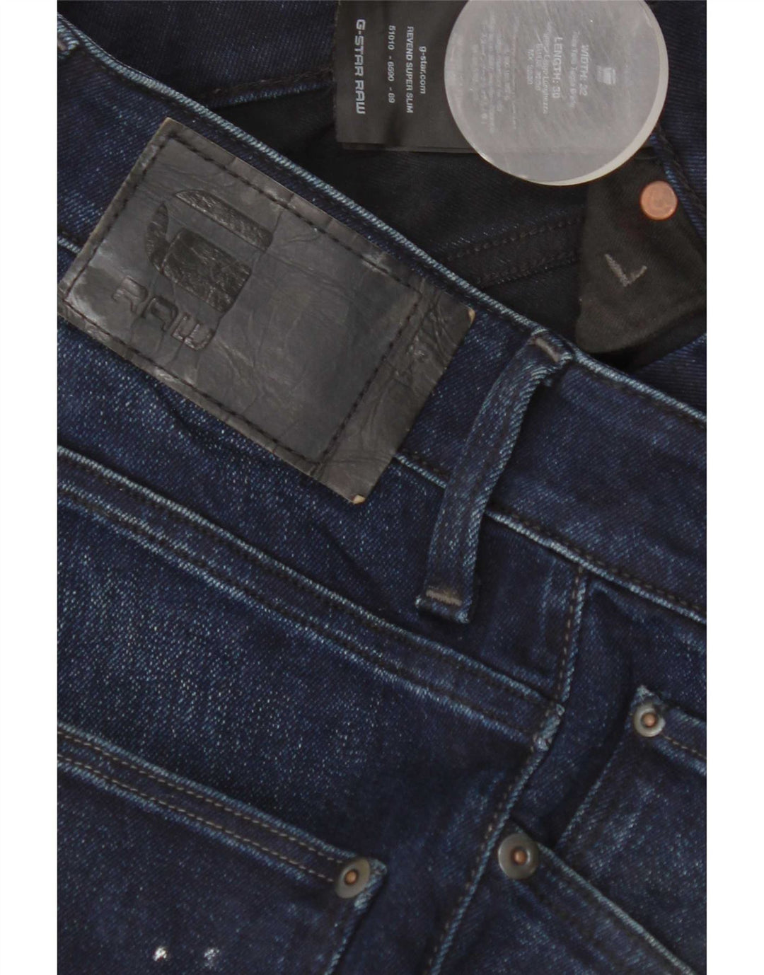 G-Star Herren Revend Slim Jeans W32 L30 Marineblau Baumwolle