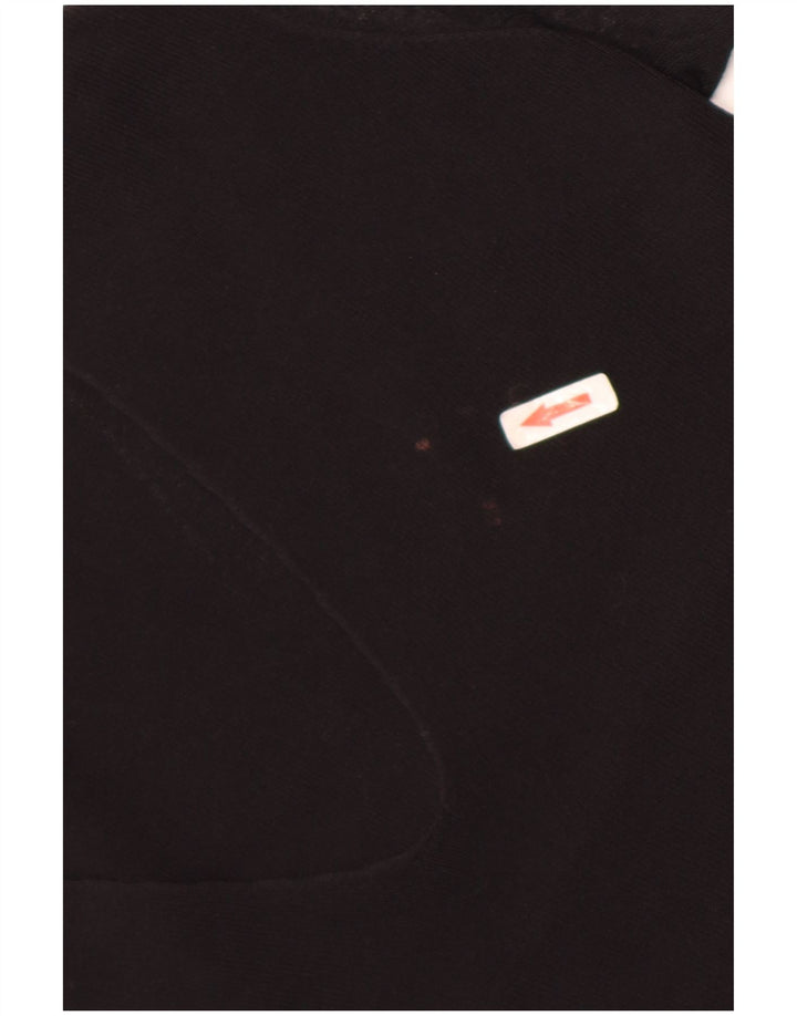 Zara Damen Top Langarm UK 10 Small Schwarze Viskose