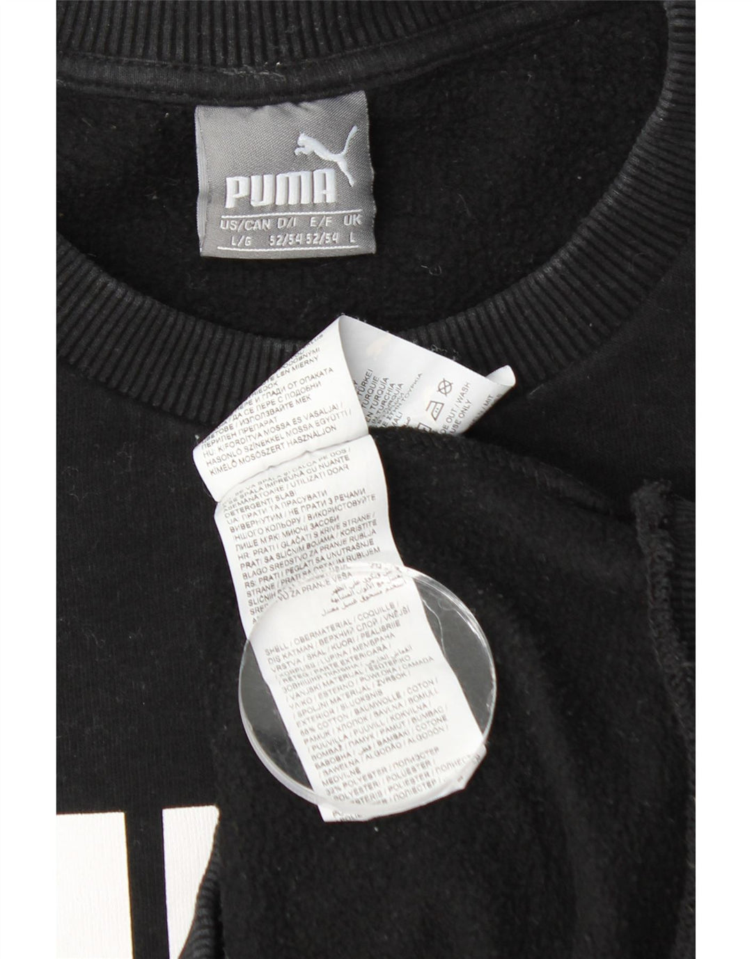PUMA Herren Grafik-Sweatshirt-Pullover, groß, schwarze Baumwolle