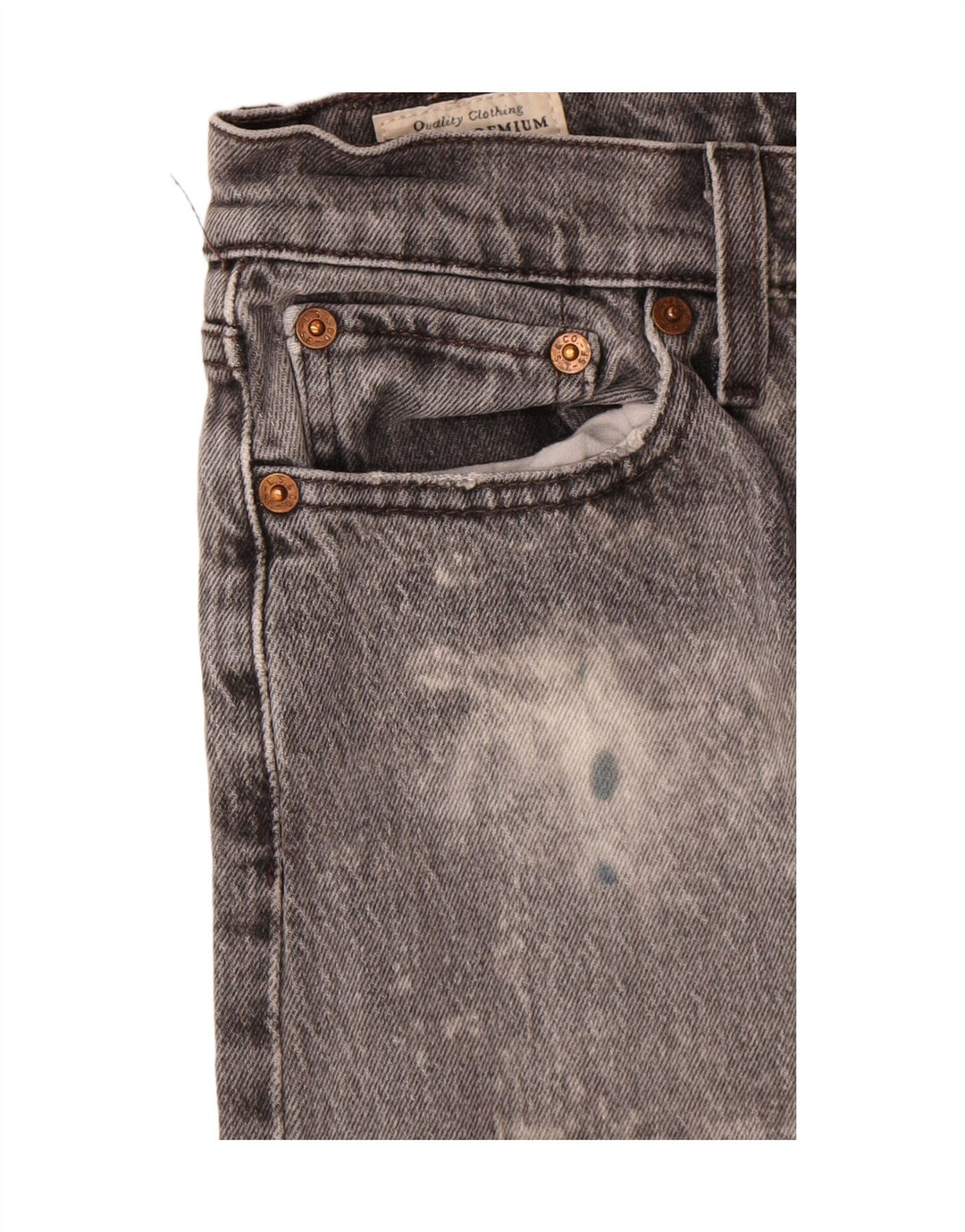 Levi's Damen Wedgie Straight Jeans W26 L26 Graue Baumwolle