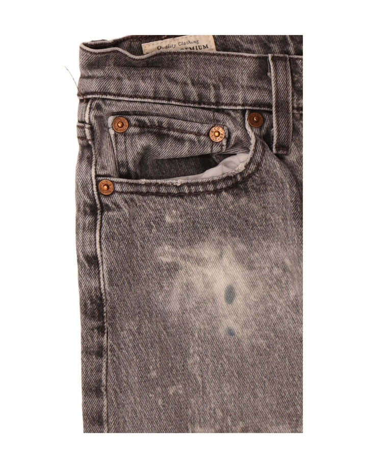Levi's Damen Wedgie Straight Jeans W26 L26 Graue Baumwolle