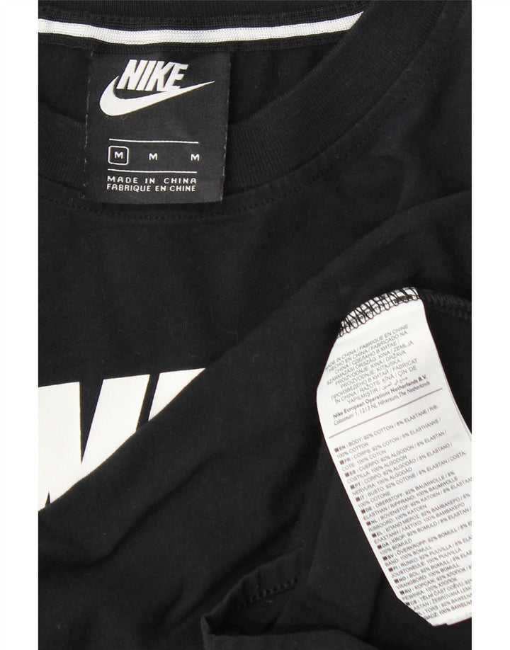 Nike Womens Graphic Bodysuit UK 12 Mittelschwarze Baumwolle