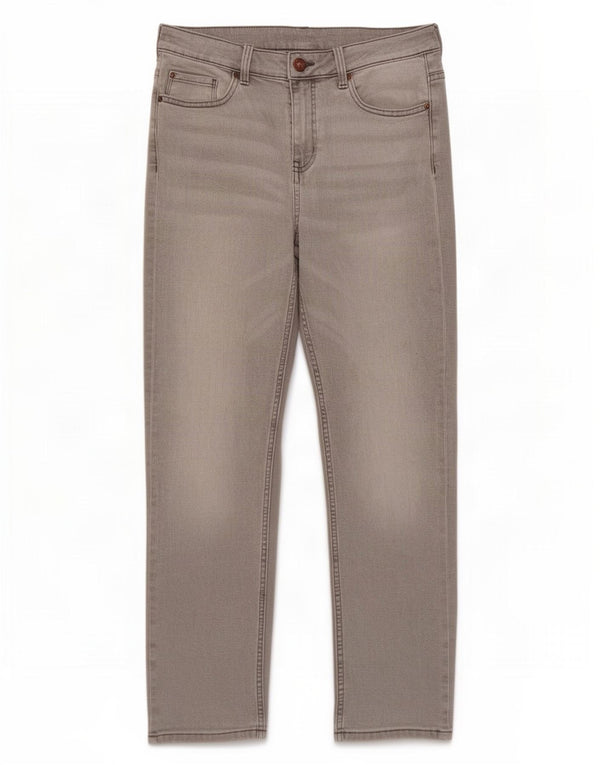 Marks & Spencer Damen The Sienna Straight Jeans UK 12 Medium W30 L27 Grau