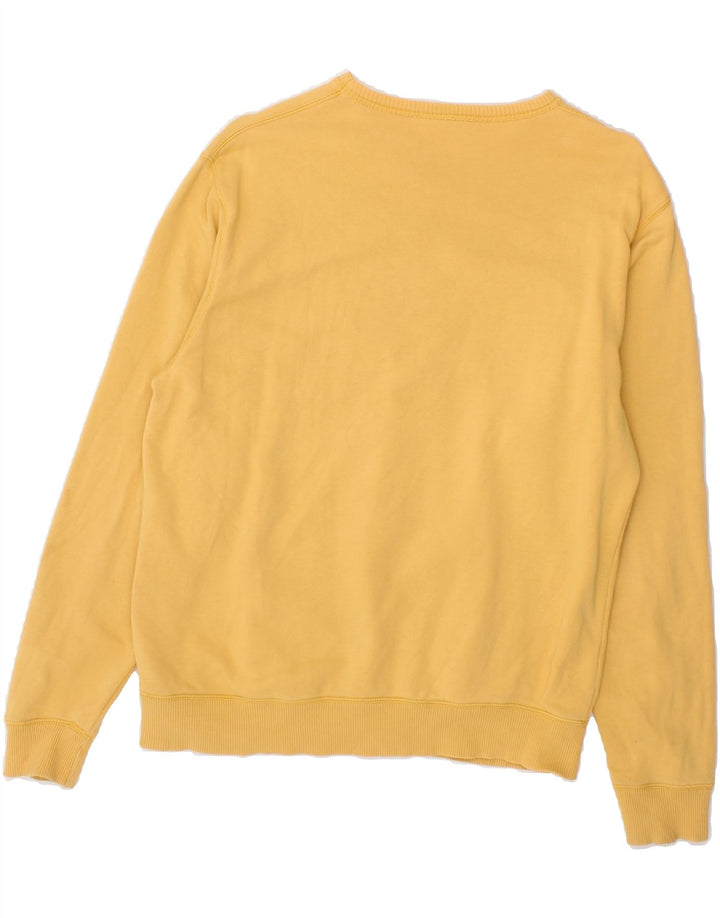 LEVI'S Womens Graphic Sweatshirt Jumper UK 14 Medium Yellow Cotton Vintage Levi's and Second-Hand Levi's from Messina Hembry 