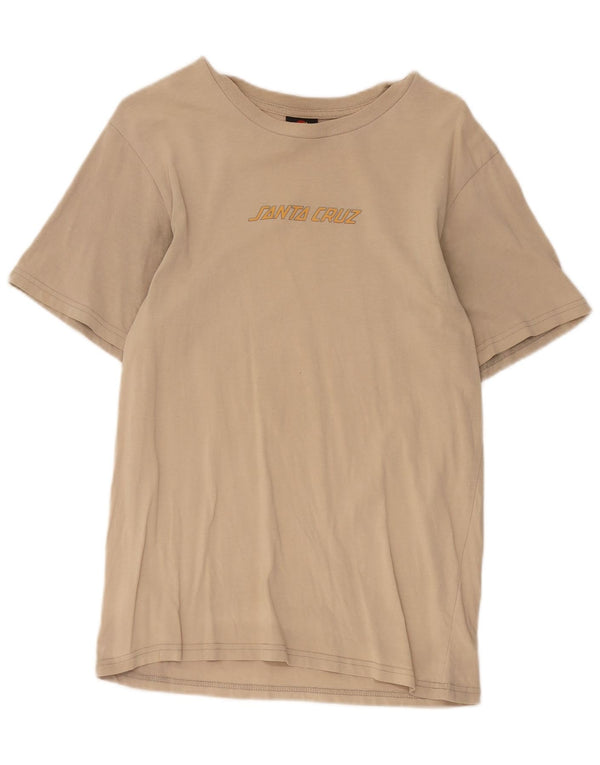 Santa Cruz Grafik-T-Shirt für Jungen, 15–16 Jahre, beige Baumwolle