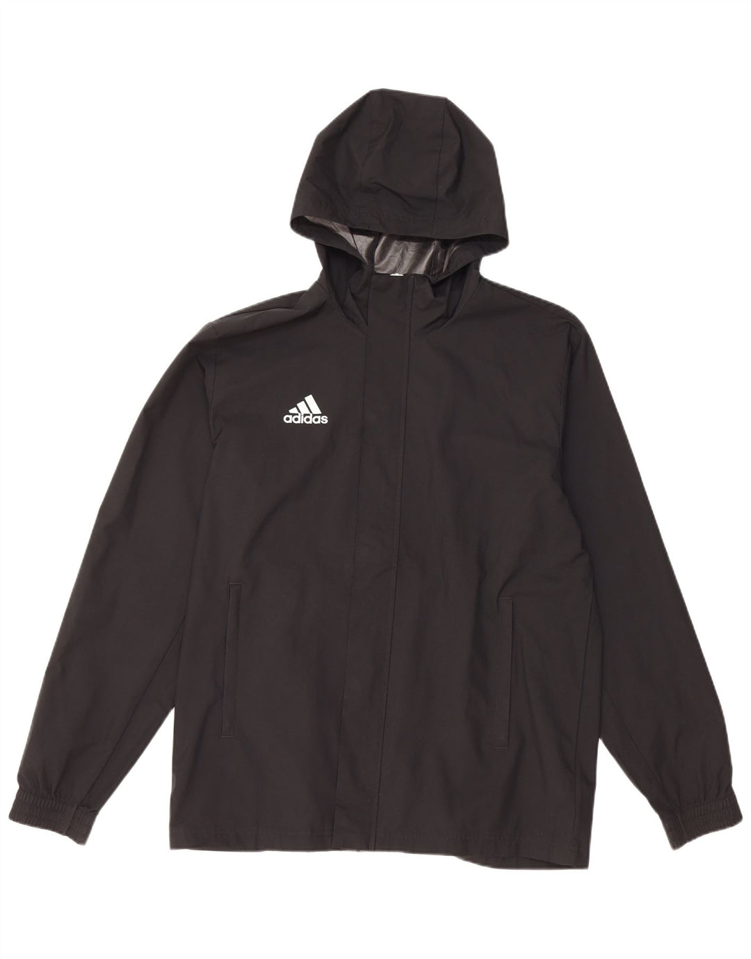 ADIDAS Herren-Regenjacke mit Kapuze, UK 38, mittelschwarz, Polyester