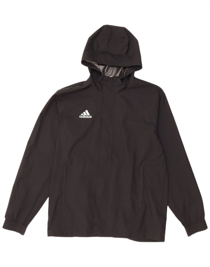 ADIDAS Herren-Regenjacke mit Kapuze, UK 38, mittelschwarz, Polyester