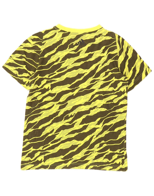 Adidas T-Shirt für Jungen, 11–12 Jahre, gelbes Tiermuster