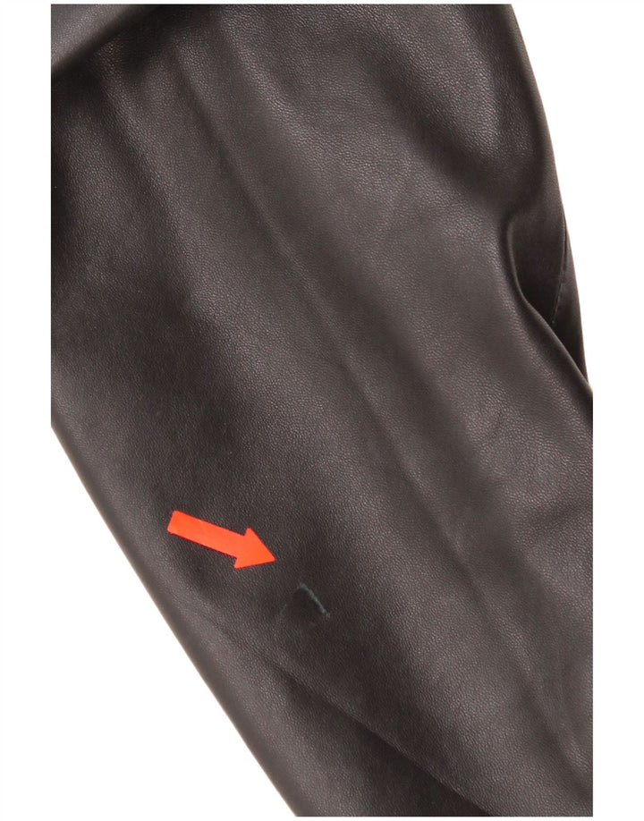 Vintage Damen Lederjacke UK 14 Mittelschwarzes Leder