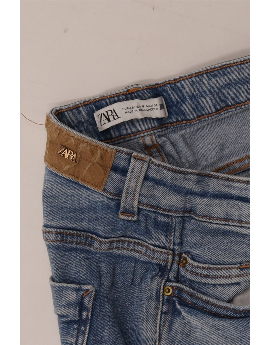 Zara Damen Slim Jeans EU 40 Medium W30 L27 Blaue Baumwolle