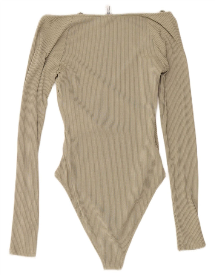 & OTHER STORIES Damen Langarm-Body UK 10 Small Grün Modal