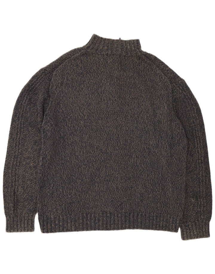 Marks & Spencer Herren Blauer Harbour-Pullover mit Reißverschluss am Hals, XL, Marineblau