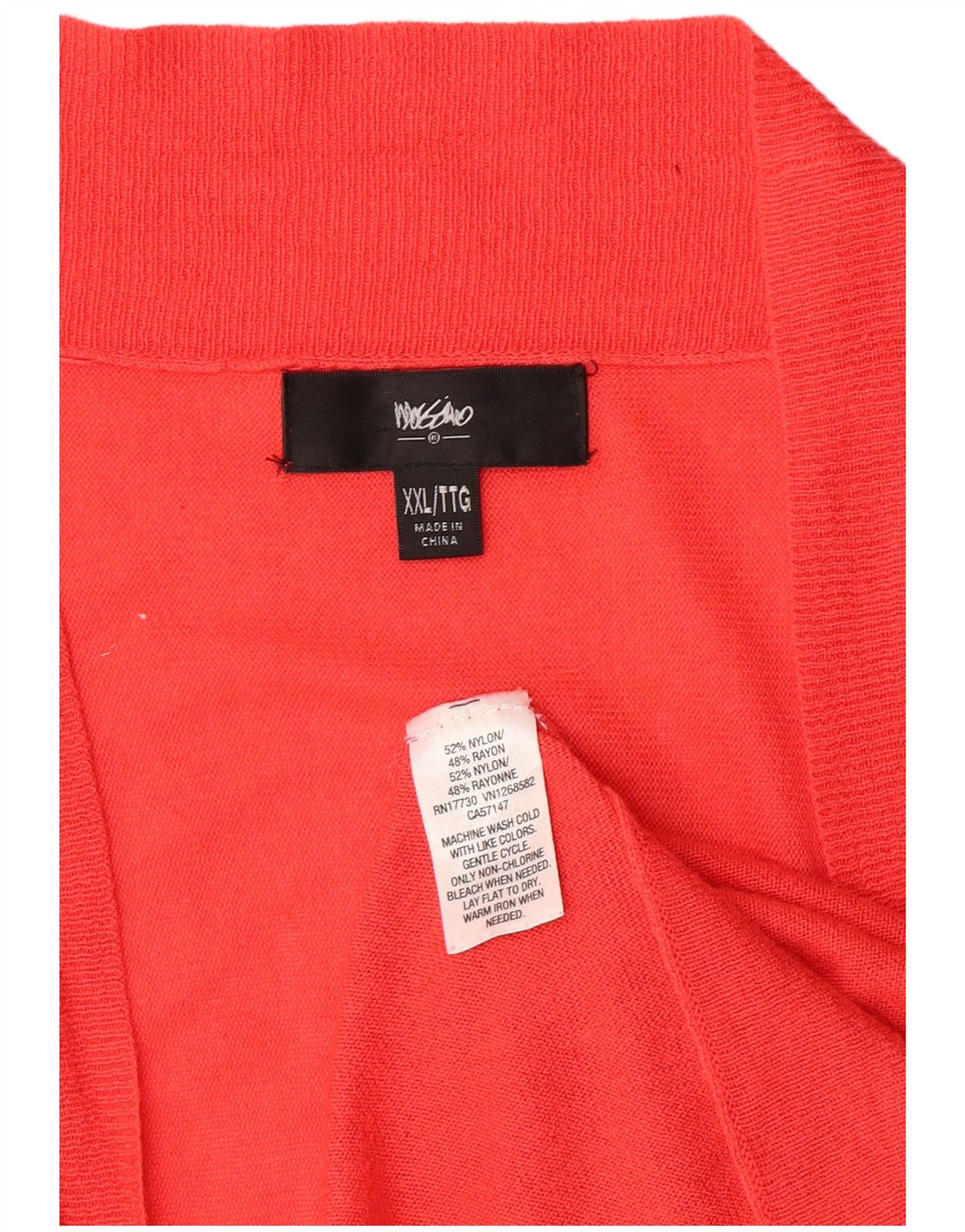 MOSSIMO Womens Longline Open Cardigan Sweater UK 20 2XL Orange Nylon