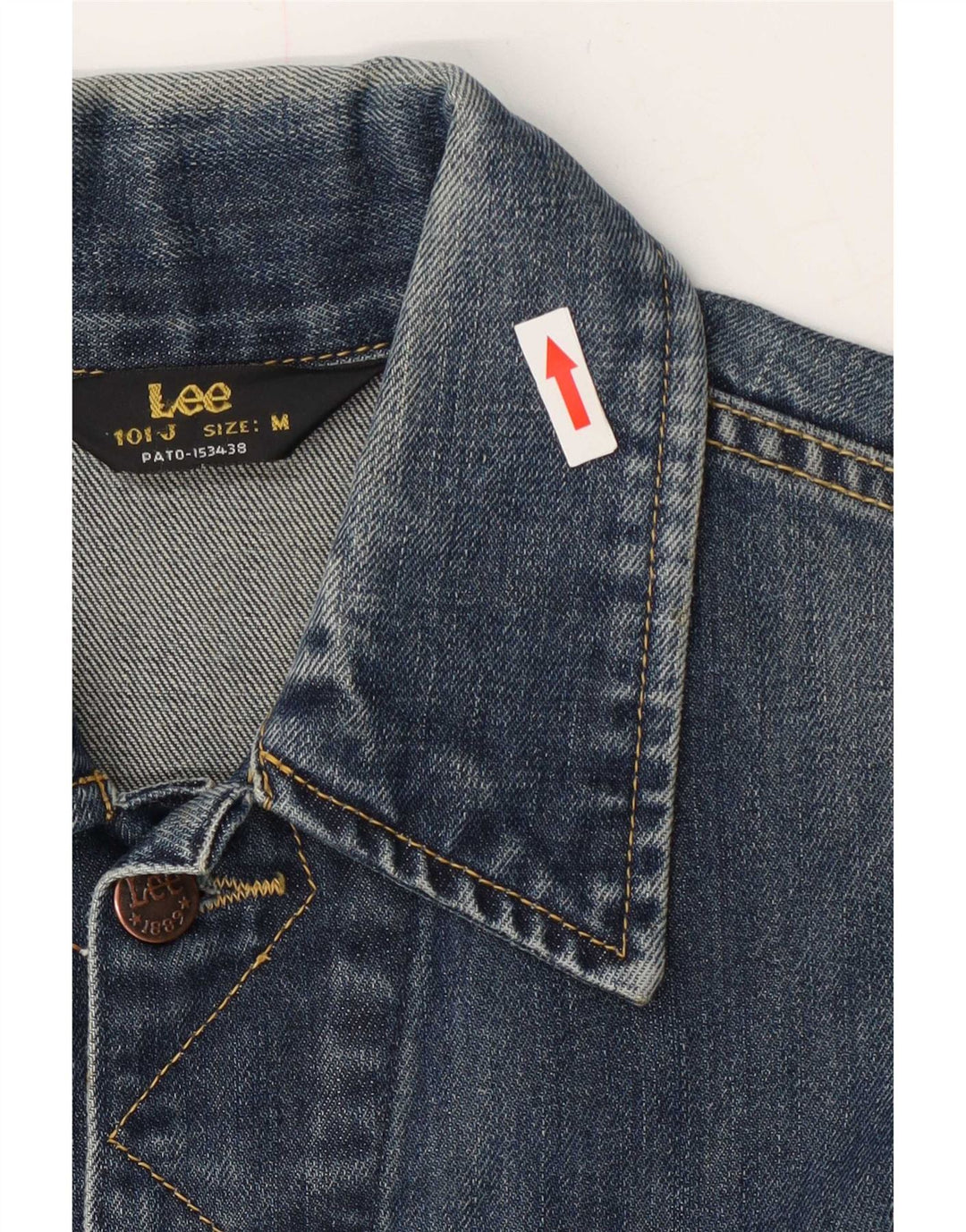 Lee Damen Jeansjacke UK 14 Mittelblaue Baumwolle