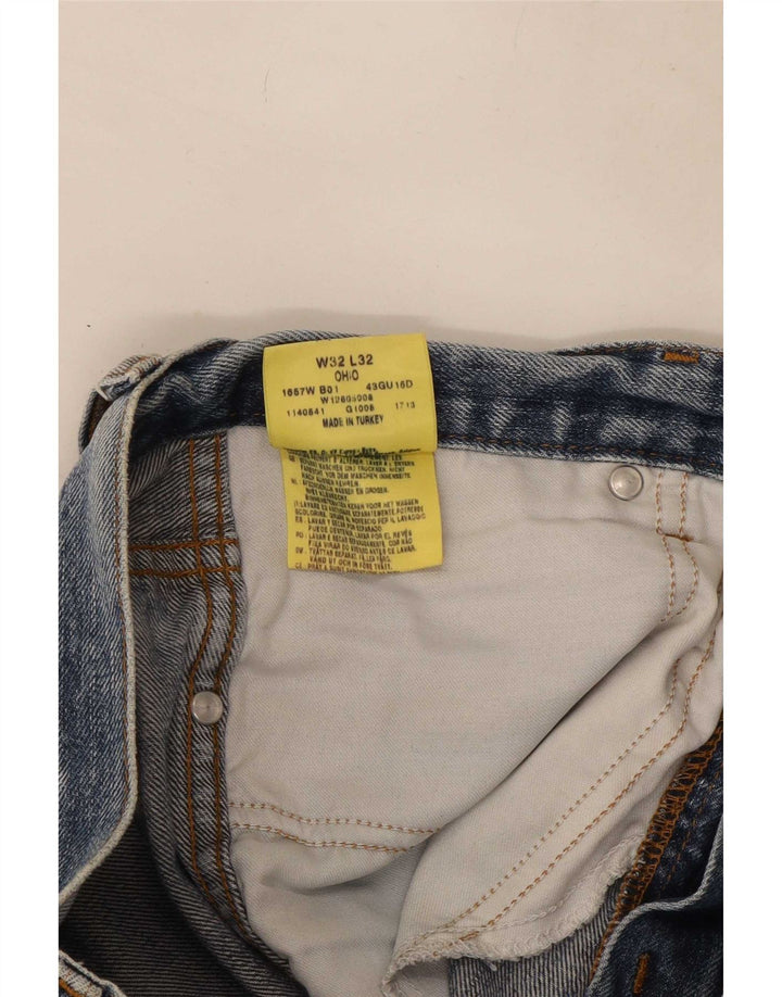 Wrangler Herren Ohio Straight Jeans W32 L32 Blaue Baumwolle