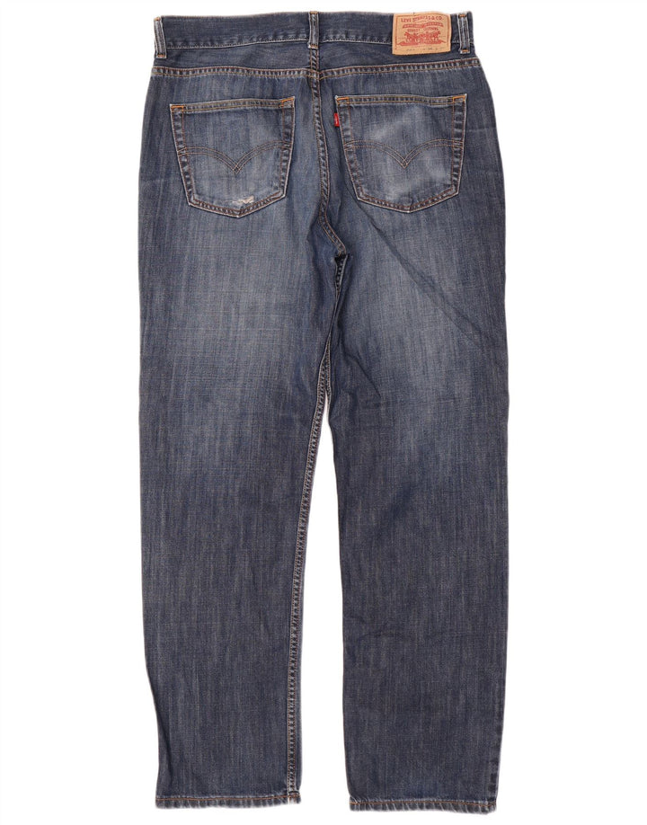 Levi's Herren 504 Regular Straight Jeans W35 L32 Blaue Baumwolle