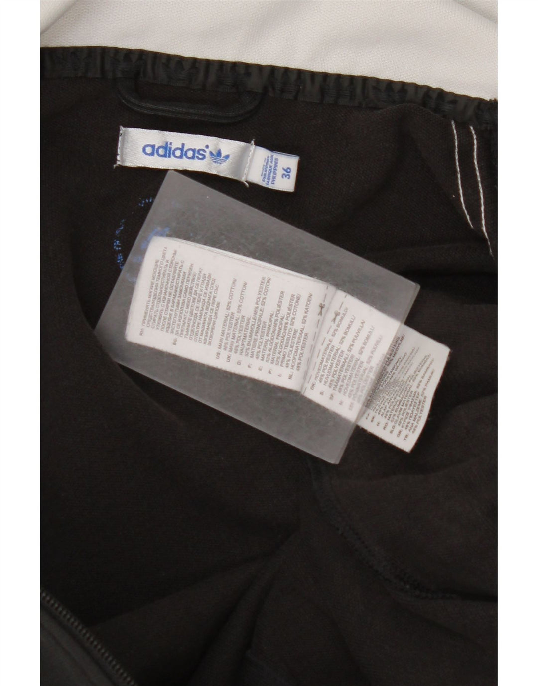 ADIDAS Damen-Trainingsanzug, Top-Jacke, EU 36, Größe S, Schwarz, Colourblock-Baumwolle