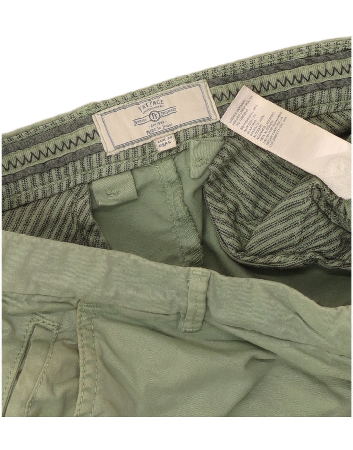 Fat Face Damen Chinoshorts US 6 Medium W30 Grüne Baumwolle