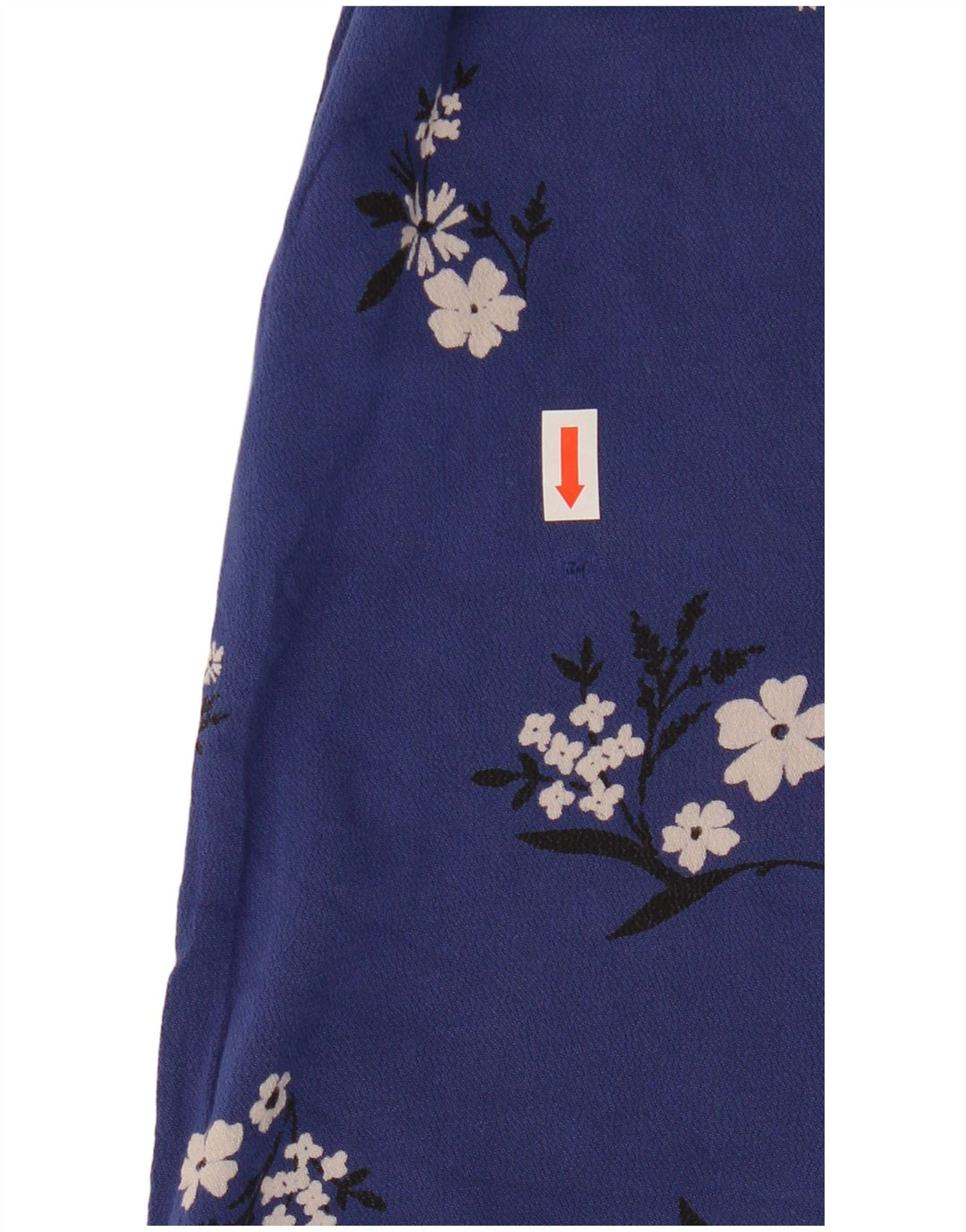 Marks & Spencer Langarm-Blusenoberteil für Damen, UK 12, mittleres Marineblau mit Blumenmuster