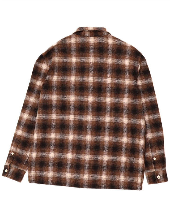 Jack Wills Herren Overshirt Flanellhemd Mittelbraun kariert