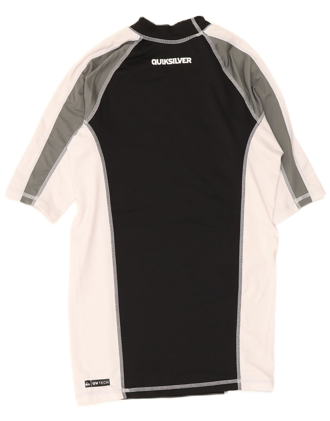 Quiksilver Herren-T-Shirt mit Grafik, groß, schwarzes Farbblock-Polyester