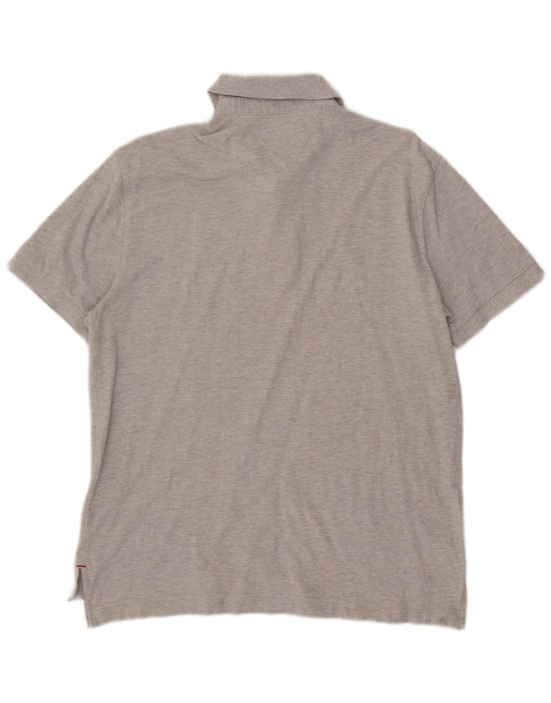 Tommy Hilfiger Herren-Poloshirt mit klassischer Passform, mittelgraue Baumwolle