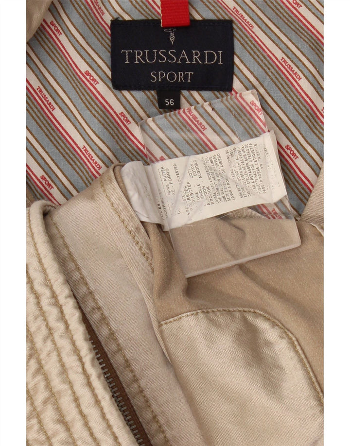 Trussardi Herren-Utility-Jacke IT 56 3XL Beige Polyester