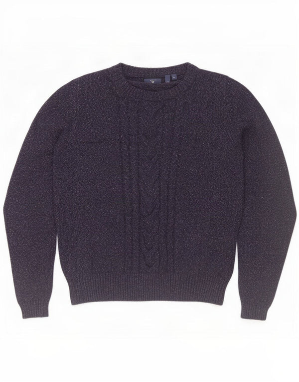 Gant Damen-Pullover mit U-Boot-Ausschnitt, Gr. 18, XL, marineblau gefleckte Alpakawolle