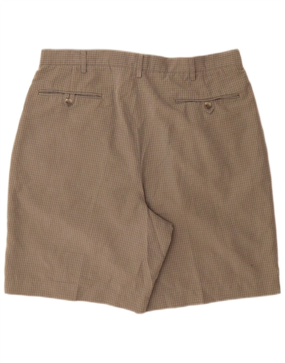 Marks & Spencer Herren-Chinoshorts W36, großes grün kariertes Polyester