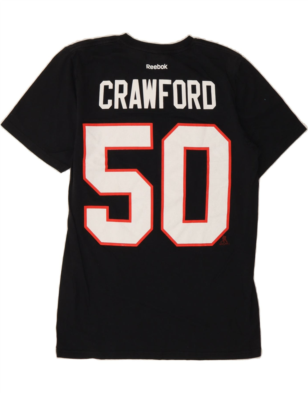 REEBOK Mens Crawford Graphic T-Shirt Top Medium Black Cotton Vintage Reebok and Second-Hand Reebok from Messina Hembry 