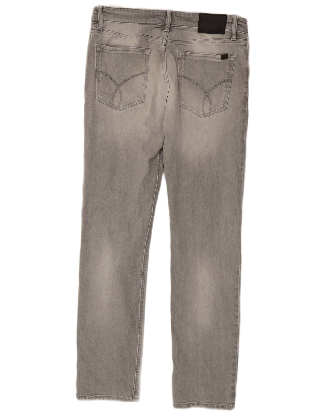 Calvin Klein Herren Slim Jeans W32 L32 Graue Baumwolle