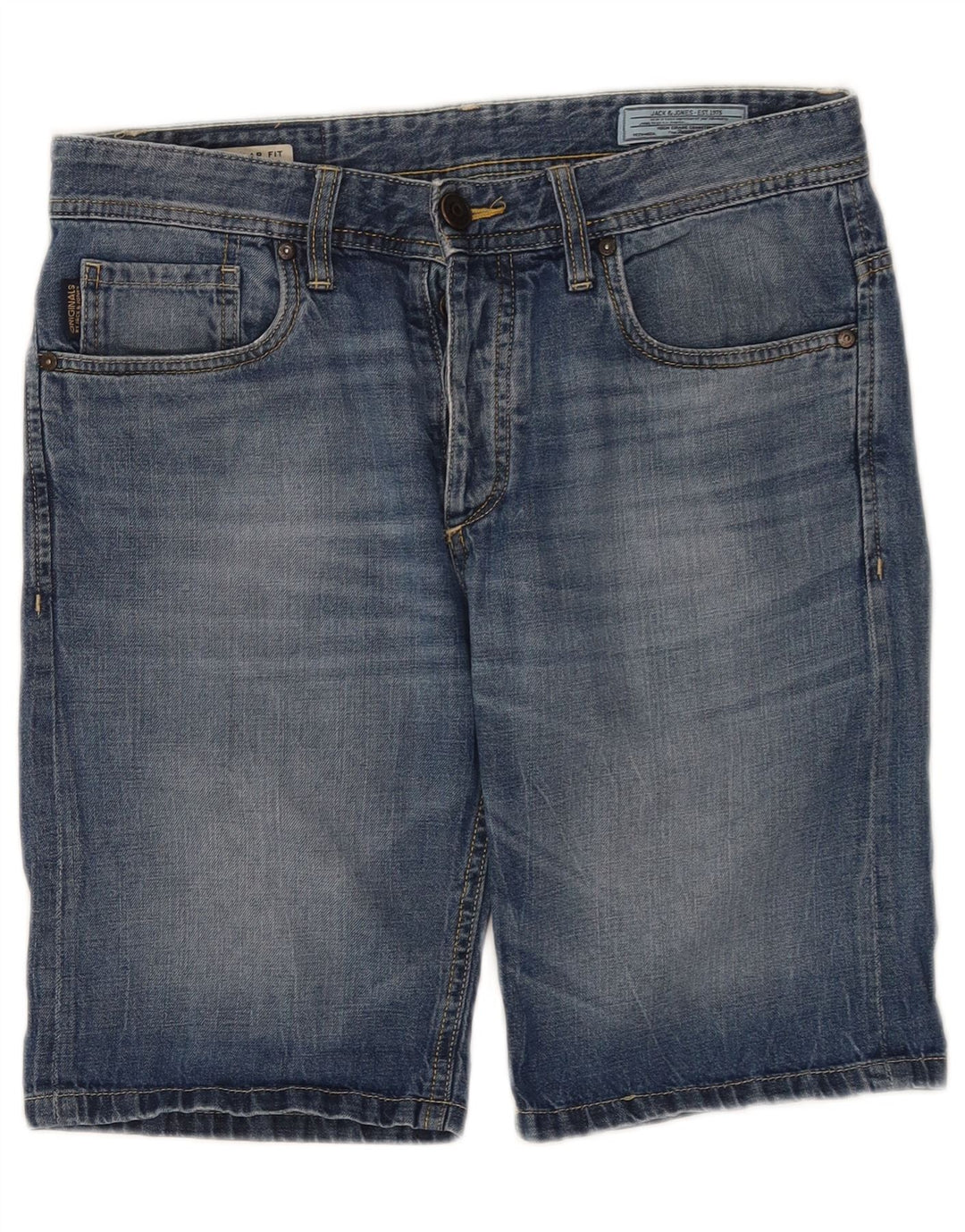 Herren-Jeansshorts mit normaler Passform, Größe W32, Größe M