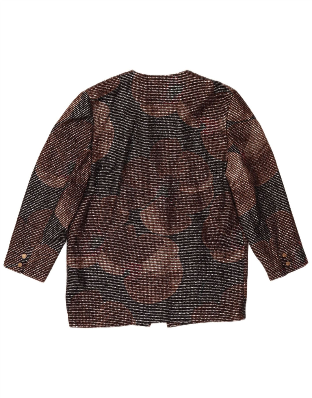 VINTAGE Damen Blazerjacke mit 1 Knopf IT 46, groß, mehrfarbig, geometrisch