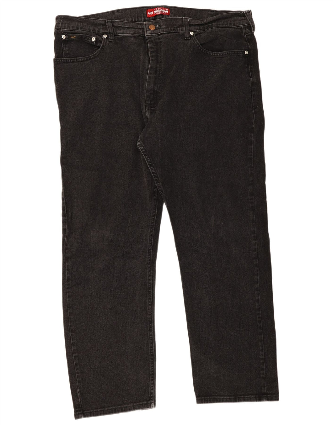 Lee Herren-Jeans mit normaler Passform, gerade Passform, W42, L30, schwarze Baumwolle