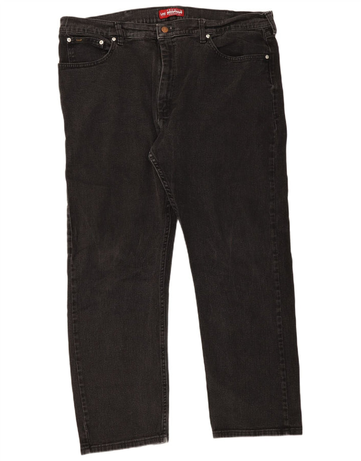 Lee Herren-Jeans mit normaler Passform, gerade Passform, W42, L30, schwarze Baumwolle
