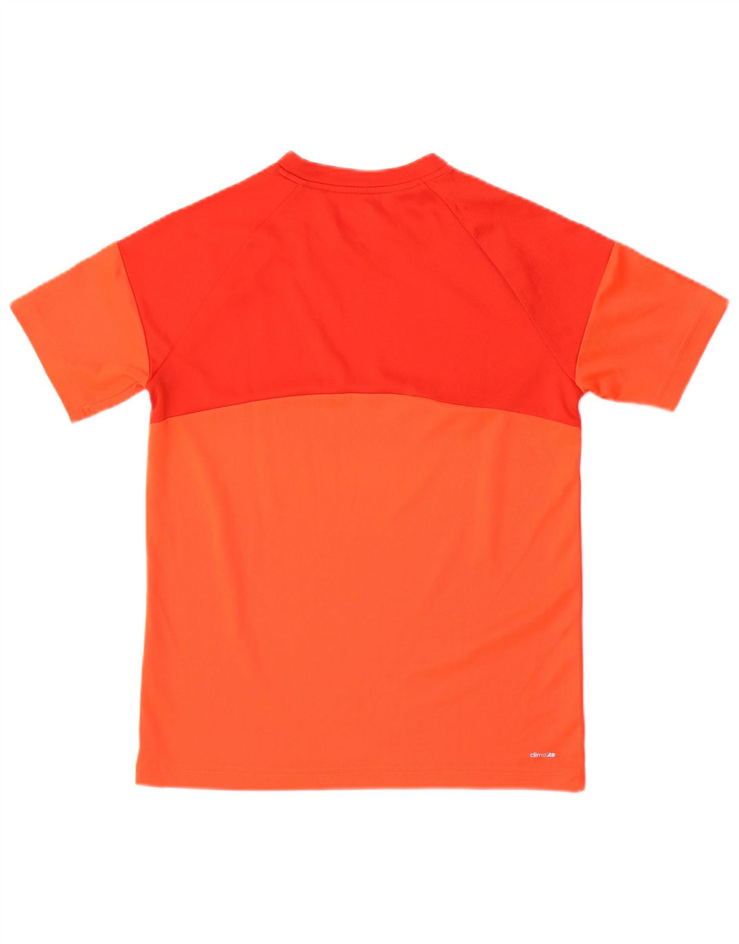 ADIDAS Jungen Climalite T-Shirt Top 13-14 Jahre Orange Farbblock