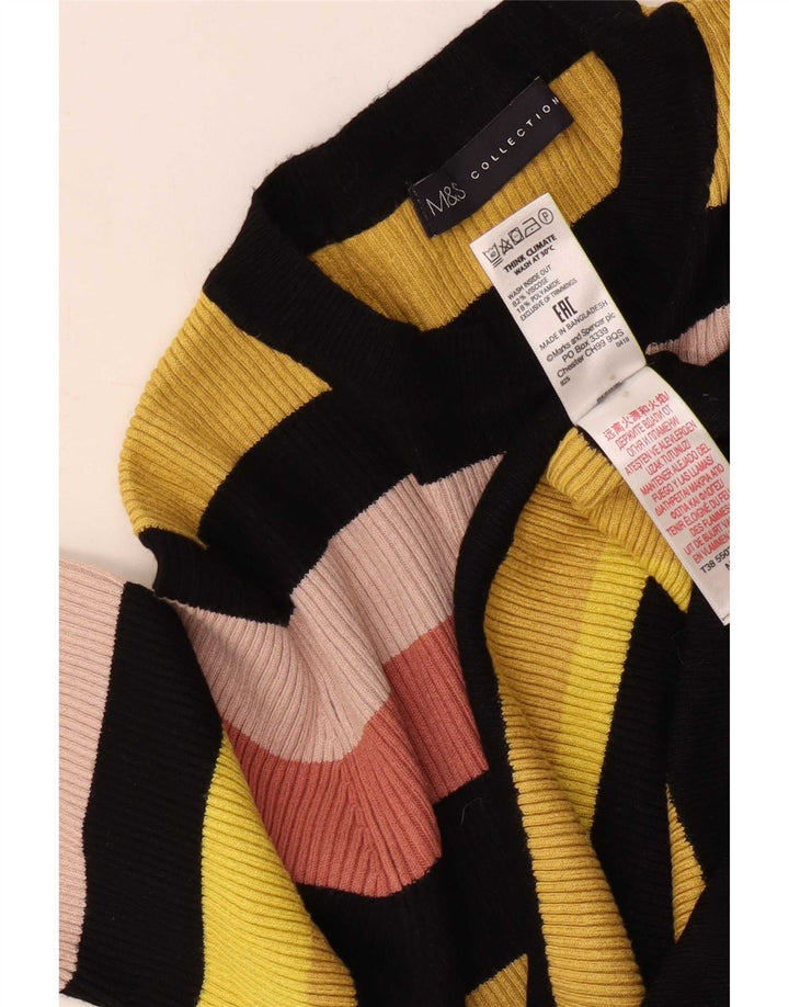 Marks & Spencer Damen-Blusenoberteil, Größe M, mehrfarbig, gestreift, UK 12