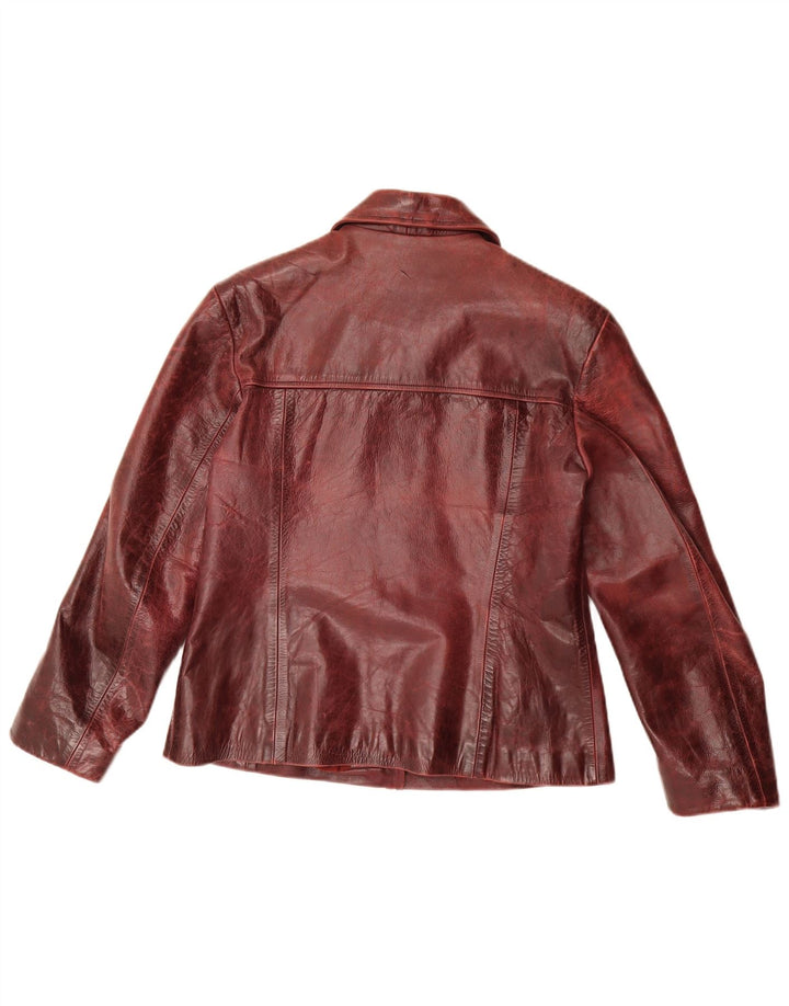 MDK Damen Lederjacke UK 18 XL Burgund
